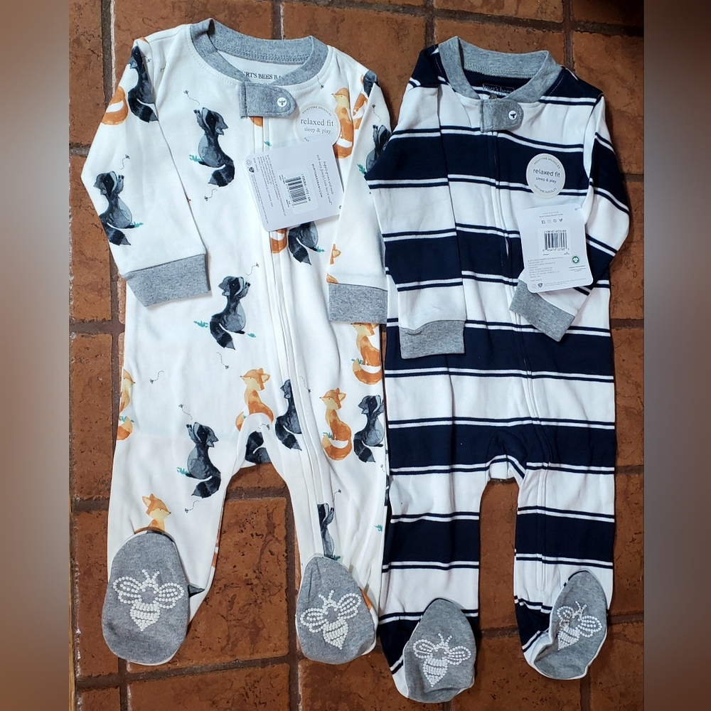 Burt's Bees sleepers 3-6M NWT FREE SHIPPING